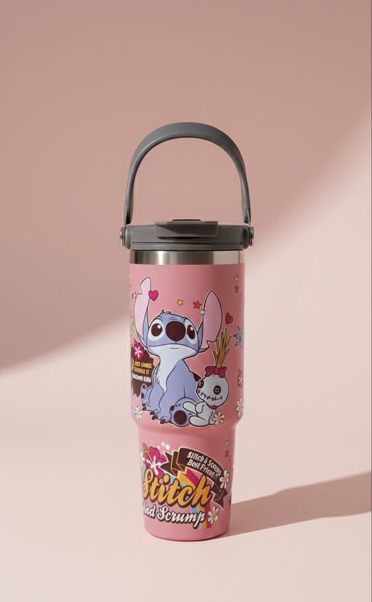 STITCH Insulated Stainless Steel Water Bottle with Dual Sip Lid