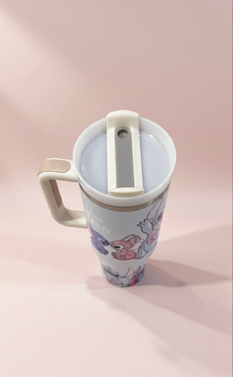 STITCH Insulated Stainless Steel Tumbler with Handle & Lid