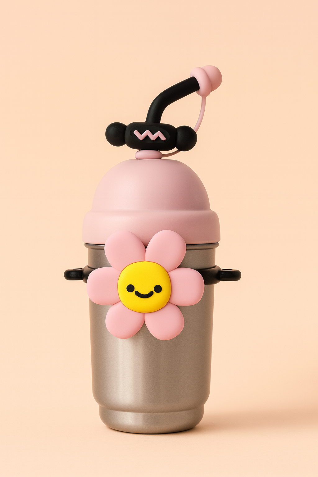 BloomSip™ Flower Kids Sipper Bottle – 350 ml Cute Straw Water Bottle with Sling Strap & Leak-Proof Lid | BPA-Free, School & Travel Friendly